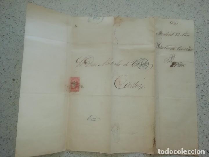 Commercial Letters: Carta envuelta 1856 Madrid a cadiz
