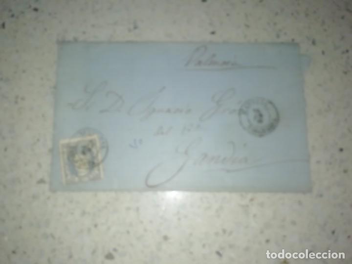 Commercial Letters: Carta envuelta manuscrita 1870 de Barcelona a gandia