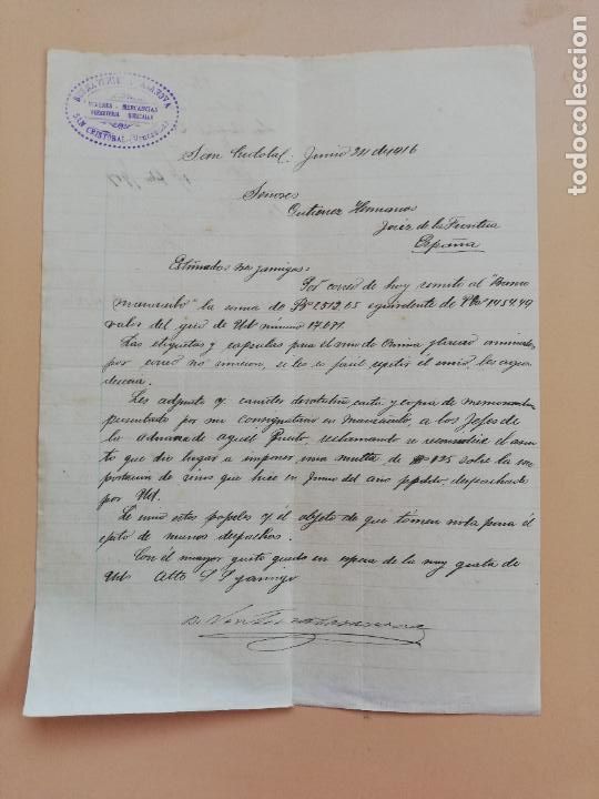 Commercial Letters: CARTA COMERCIAL. BUENAVENTURA CASANOVA. VIVERES MERCANCIAS FERRETERIA. SAN CRISTOBAL,VENEZUELA. 1916