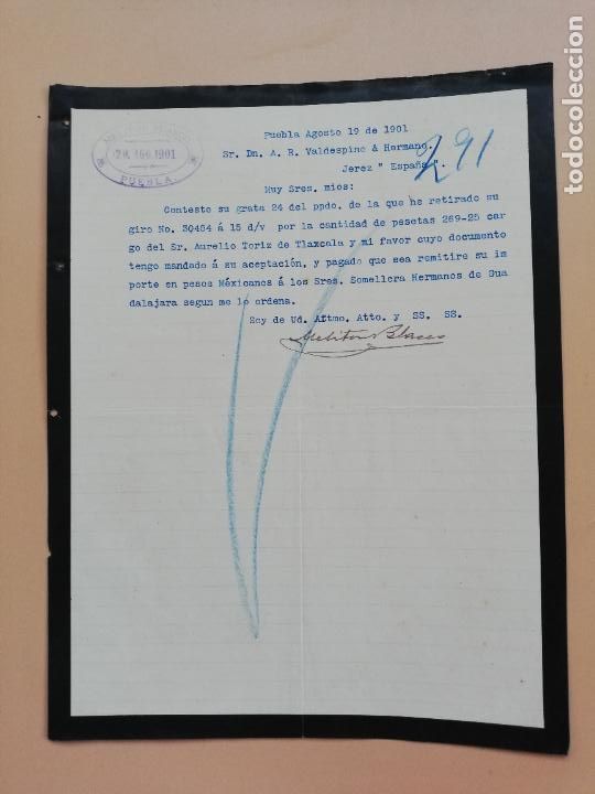 Lettres commerciales: CARTA COMERCIAL. MELITON BLASCO. PUEBLA. 1901.