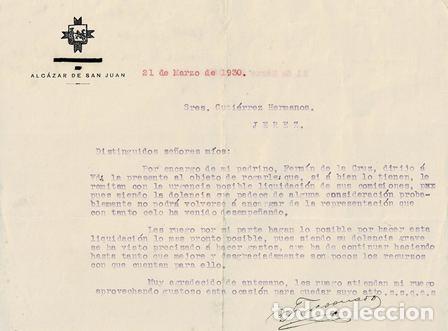 Lettres commerciales: CARTA A GUTI&Eacute;RREZ HERMANOS DE ALC&Aacute;ZAR DE SAN JUAN. JEREZ CARTACOMERCIAL-11