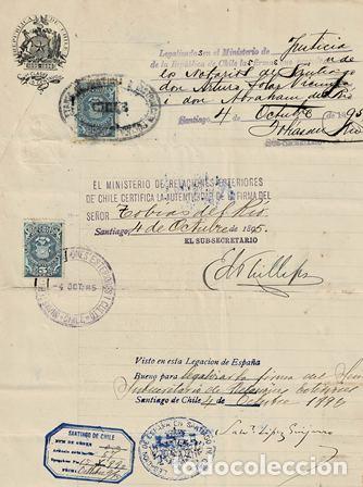 Lettres commerciales: CARTA MINISTERIO DE JUSTICIA REP&Uacute;BLICA DE CHILE (S. DE CHILE 4 OCTUBRE 1895) CARTACOMERCIAL-21