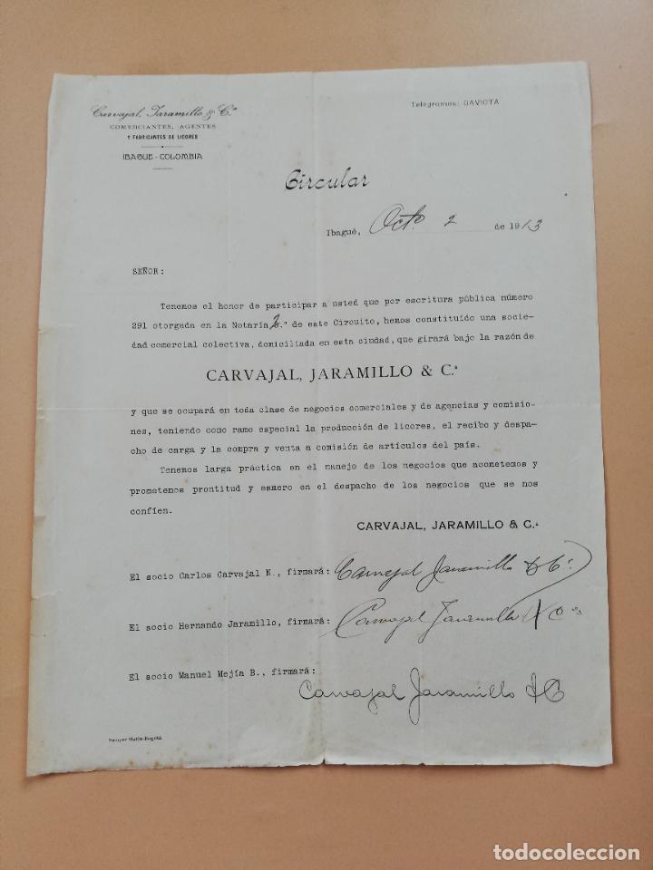 Cartas comerciais: CARTA COMERCIAL. FAILLACE & CA. CUCUTA, COLOMBIA. 1913.