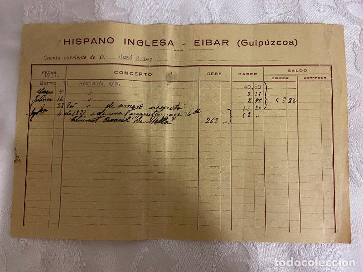 Cartas comerciales: C.44-Liquidaci&oacute;n comisiones Hispano Inglesa Eibar. 1.931&hellip; - Foto 1