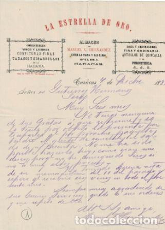 Lettres commerciales: CARTA LA ESTRELLA DE ORO (CARACAS 4 DICIEMBRE 1884) CARTACOMERCIAL-26