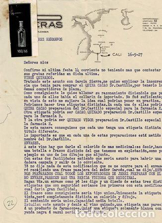 Lettres commerciales: CARTA PAYERAS (CALI, 16 SEPTIEMBRE 1927) CARTACOMERCIAL-29