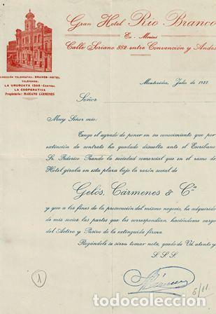 Commercial Letters: CARTA GRAN HOTEL R&Iacute;O BRANCO (MONTEVIDEO JULIO 1927) CARTACOMERCIAL-45