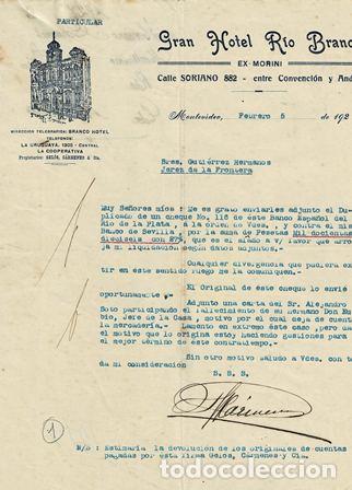 Commercial Letters: CARTA GRAN HOTEL R&Iacute;O BRANCO (MONTEVIDEO 5 FEBRERO 1927) CARTACOMERCIAL-48