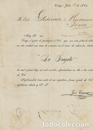 Commercial Letters: CARTA JOS&Eacute; CARRERA (CELAYA 10 JULIO 1884) CARTACOMERCIAL-51