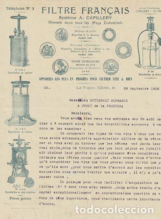 Commercial Letters: CARTA FILTRE FRANCAIS A. CAPILLERY CARTACOMERCIAL-60