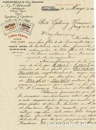 Commercial Letters: CARTA SABIONCELLO Y C&Iacute;A (AUTOFAGASTA 11 MARZO 1910) CARTACOMERCIAL-66