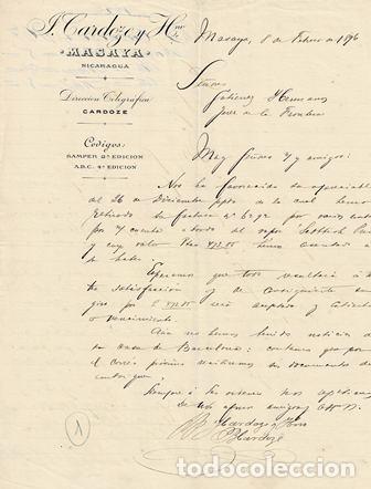 Commercial Letters: CARTA CARDOZE HERMANOS (MASAYA 8 FEBRERO 1896) CARTACOMERCIAL-72