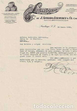 Cartas comerciais: CARTA LA SIN RIVAL GRAN FABRICA DE LICORES J. ARMANDO BERM&Uacute;DEZ CARTACOMERCIAL-82