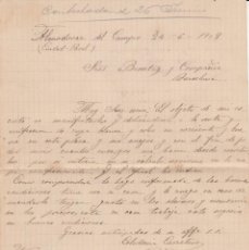 Cartas comerciales: CARTA COMERCIAL DE CELEDONIA CARRETERO EN ALMODOVAR DEL CAMPO (CIUDAD REAL) -1908