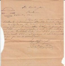 Cartas comerciales: CARTA COMERCIAL DE LA MARIPOSA DE JOSÉ ROCA MARTI EN TÀRREGA (LLEIDA) - 1900