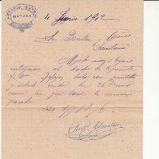 Cartas comerciales: CARTA COMERCIAL DE ANTONIO CLAVELL EN MATARÓ - 1902