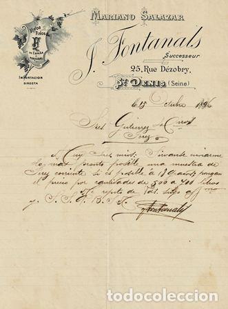 Lettres commerciales: CARTA MARIANO SALAZAR FONTANALS (ST DENIS 13 OCTUBRE 1896) CARTACOMERCIAL-118