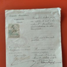 Cartas comerciales: DOCUMENTO MANUSCRITO DE LA COMPAÑÍA ARRENDATARIA DE TABACOS DE 1912