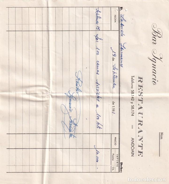 Cartas comerciales: Bar Ignacio. Restaurante. Andoain. - Foto 1