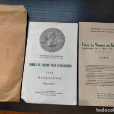 Cartas comerciales: LOTE CURSOS DE VERANO PARA EXTRANGEROS EN BARCELONA 1953 1956 MALLORCA UNIVERSIDAD. Lote 361487435