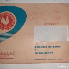 Cartas comerciais: SOBRE CON CATALOGO FABRICA SUELAS DE CAUCHO AGLOMERADO S.A. ELCHE * PERFECTO * 1972.. Lote 362663130