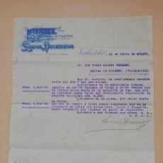 Cartas comerciales: CARTA COMERCIAL. LA ROSA. FABRICA DE HARINAS. LOMAS HERMANOS. VALLADOLID. 1916.. Lote 363290760