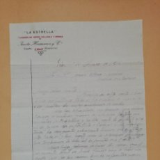 Cartas comerciales: CARTA COMERCIAL. LA ESTRELLA. FUNDICION DE HIERRO. JRUSTA, HERMANOS Y Cª. EIBAR, GUIPUZCOA, 1916.. Lote 363290960
