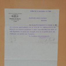 Cartas comerciales: CARTA COMERCIAL. FABRICA DE HIERROS FORJADOS. DOMINGO DE ORUETA. GIJON, 1909.. Lote 363292210