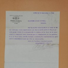 Cartas comerciales: CARTA COMERCIAL. FABRICA DE HIERROS FORJADOS. DOMINGO DE ORUETA. GIJON, 1909.. Lote 363292315