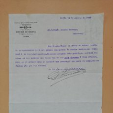 Cartas comerciales: CARTA COMERCIAL. FABRICA DE HIERROS FORJADOS. DOMINGO DE ORUETA. GIJON, 1909.. Lote 363294930