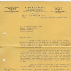 Cartas comerciales: MADRIS A -LUCENA- CORDOBA- LUBRICANTES PRCE”S Y NEUMATICOS. KELLY, AÑO 1932, VER FOTOS. Lote 365799481