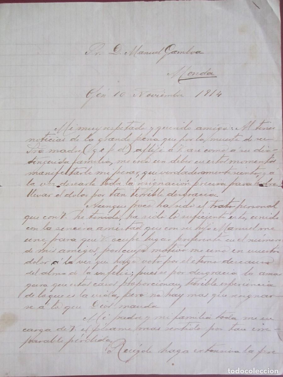 Cartas comerciales: CARTA DE PESAME DESDE OJEN 1814 - Foto 1