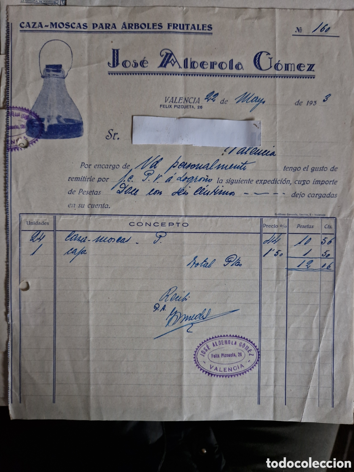Cartas comerciales: Factura Valencia - Foto 1