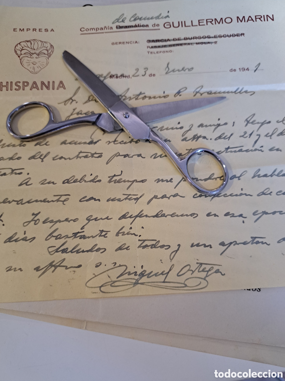 Cartas comerciales: Empresa Hispania Zaragoza 1941 - Foto 1