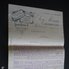 Cartas comerciales: MADRID ELOY MORAN CARTA COMERCIAL 1920. Lote 399046504