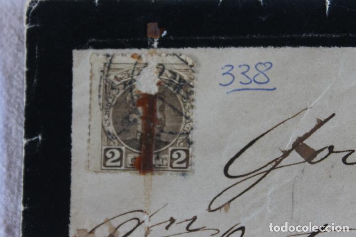 Cartas comerciales: SOBRE CON SELLO ALFONSO XIII 2 CENTIMOS LORCA - Foto 2