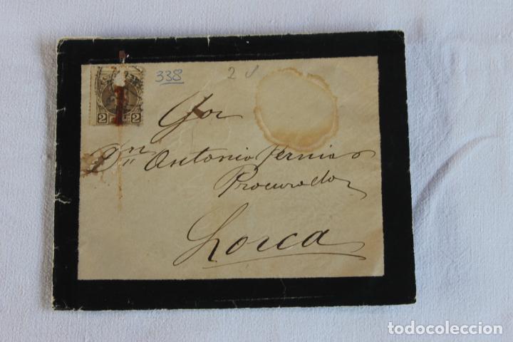 Cartas comerciales: SOBRE CON SELLO ALFONSO XIII 2 CENTIMOS LORCA - Foto 1