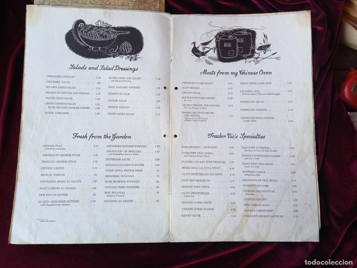 Cartas comerciales: CARTA Y MENU DE TRADER VICS 1958 - Foto 5