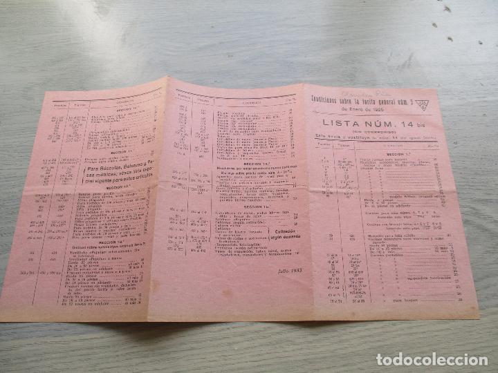 Cartas comerciales: TR&Iacute;PTICO DE: CONDICIONES SOBRE LA TARIFA GENERAL N&Uacute;M. 3, DE ENERO DE 1925-LISTA N&Uacute;M. 14-1933 - Foto 1