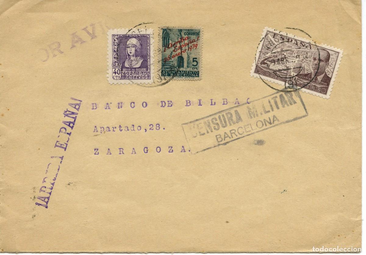 Cartas comerciales: ANTIGUO SOBRE V&Iacute;CTIMA DE LOS TAMPONES - Foto 1