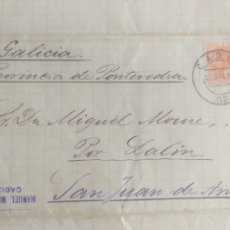 Cartas comerciales: CARTA CIRCULADA CÁDIZ-LALÍN 1883