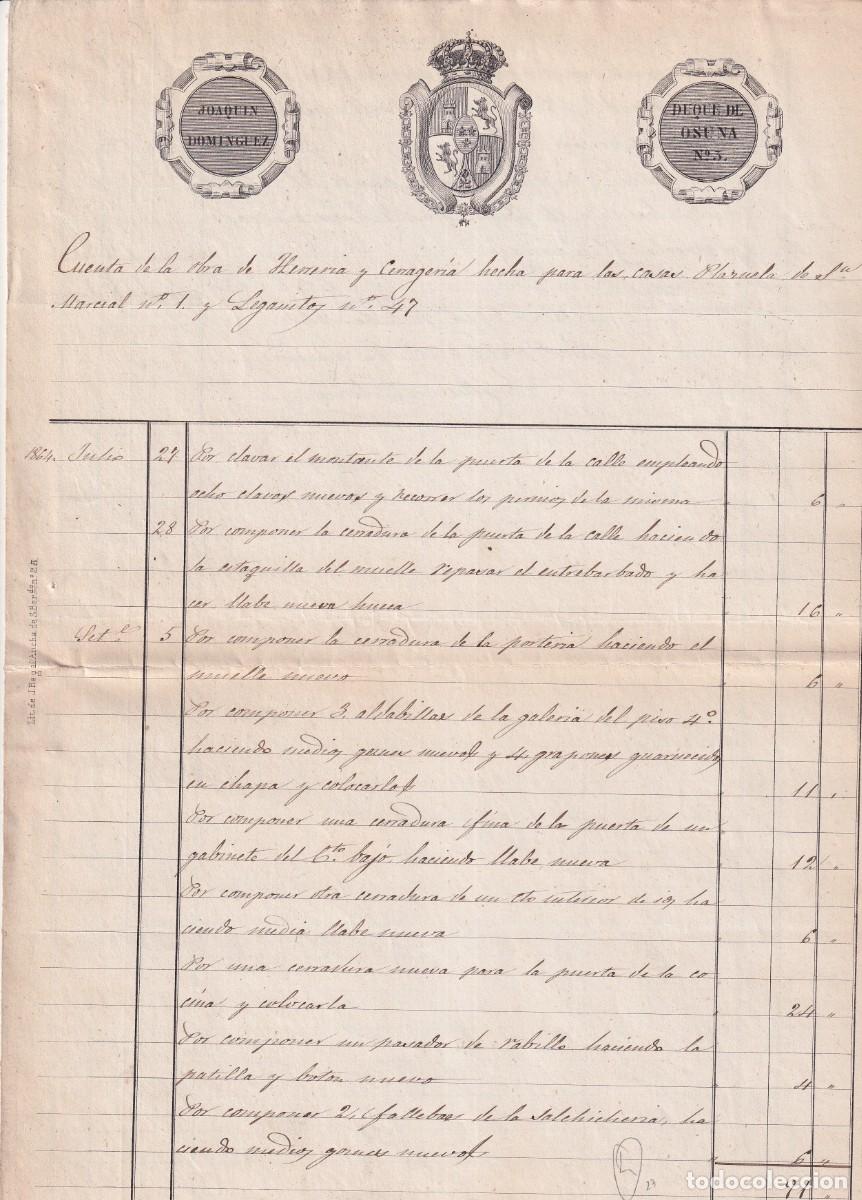 Cartas comerciales: Joaqu&iacute;n Dominguez Duque de Osuna 3 a&ntilde;o 1864 - Foto 1