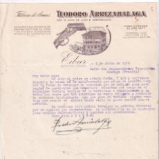 Cartas comerciales: CARTA. FÁBRICA DE ARMAS TEODORO ARRIZABALAGA. FÁBRICA DE ARMAS. EIBAR, 1958. GUIPÚZCOA