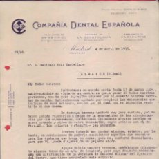 Cartas comerciales: COMPAÑIA DENTAL ESPAÑOLA. ABRIL DEL AÑO 1930. EMPRESA COLECTIVIZADA. ASOCIACION COLECTIVA DE TRABAJO