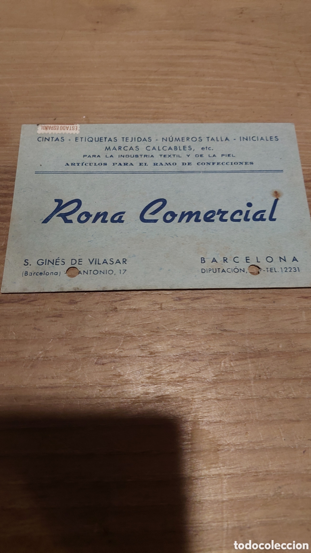 Cartas comerciales: Barcelona Roma comercial tejidos moda confecci&oacute;n dirigida - Foto 1