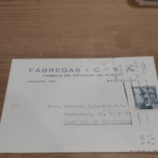 Cartas comerciales: 1955 BARCELONA FABREGAS Y CÍA