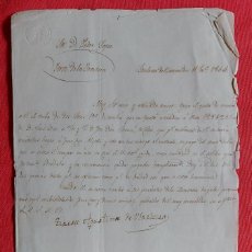 Cartas comerciales: CARTA ,SR. D. PEDRO LÓPEZ , JEREZ DE LA FRONTERA ,SANLÚCAR BARRAMEDA, ASUNTO DE VINO AÑO 1844