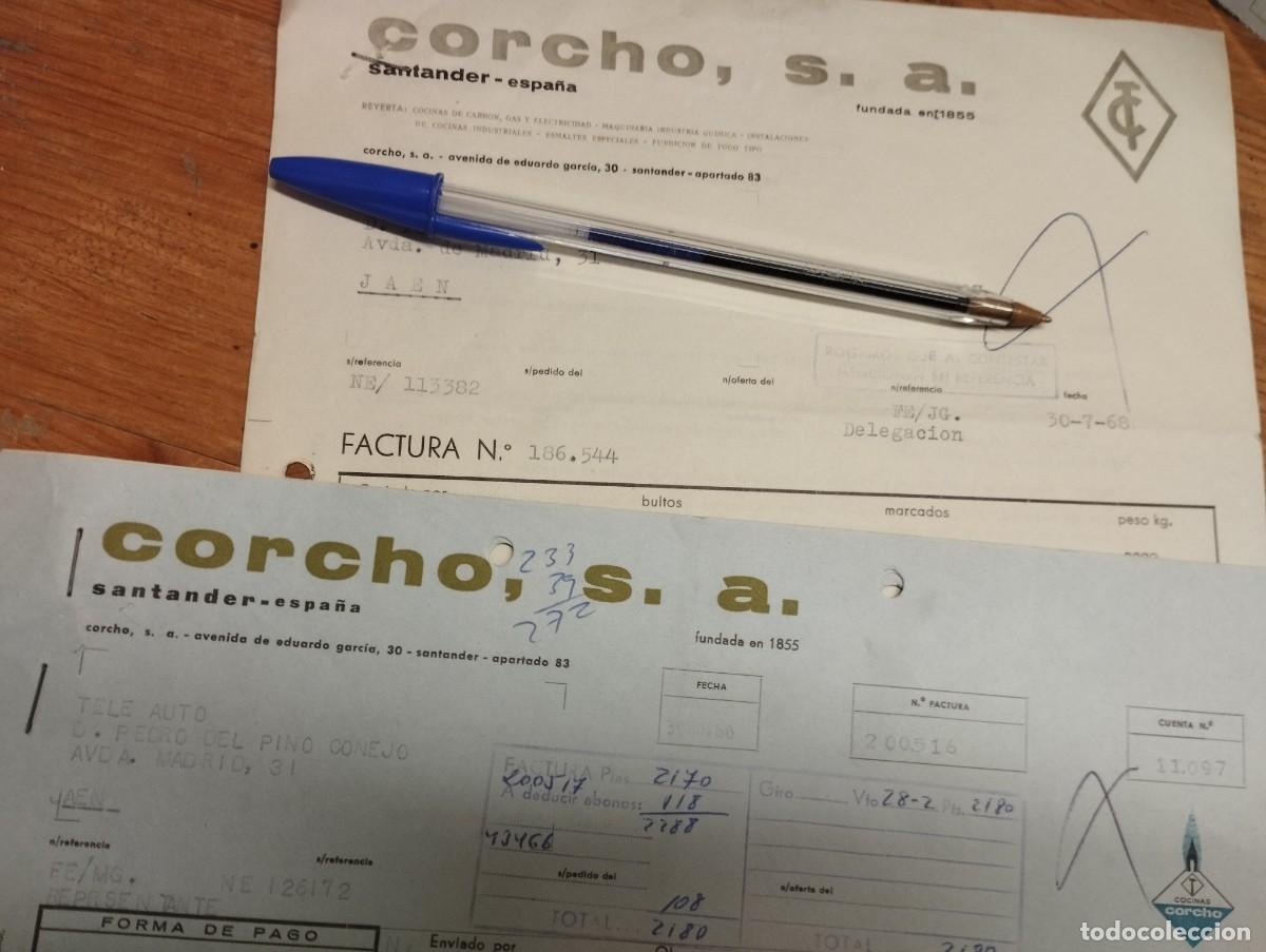 Cartas comerciales: CORCHO SA SANTANDER COCINAS DOCUMENTOS 1968. - Foto 1