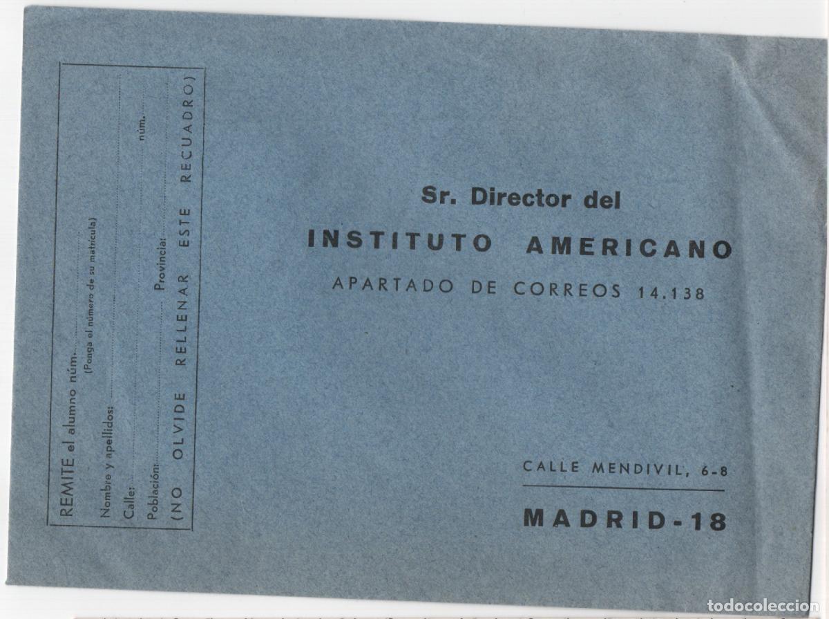 Cartas comerciales: SOBRE INSTITUTO AMERICANO - Foto 1