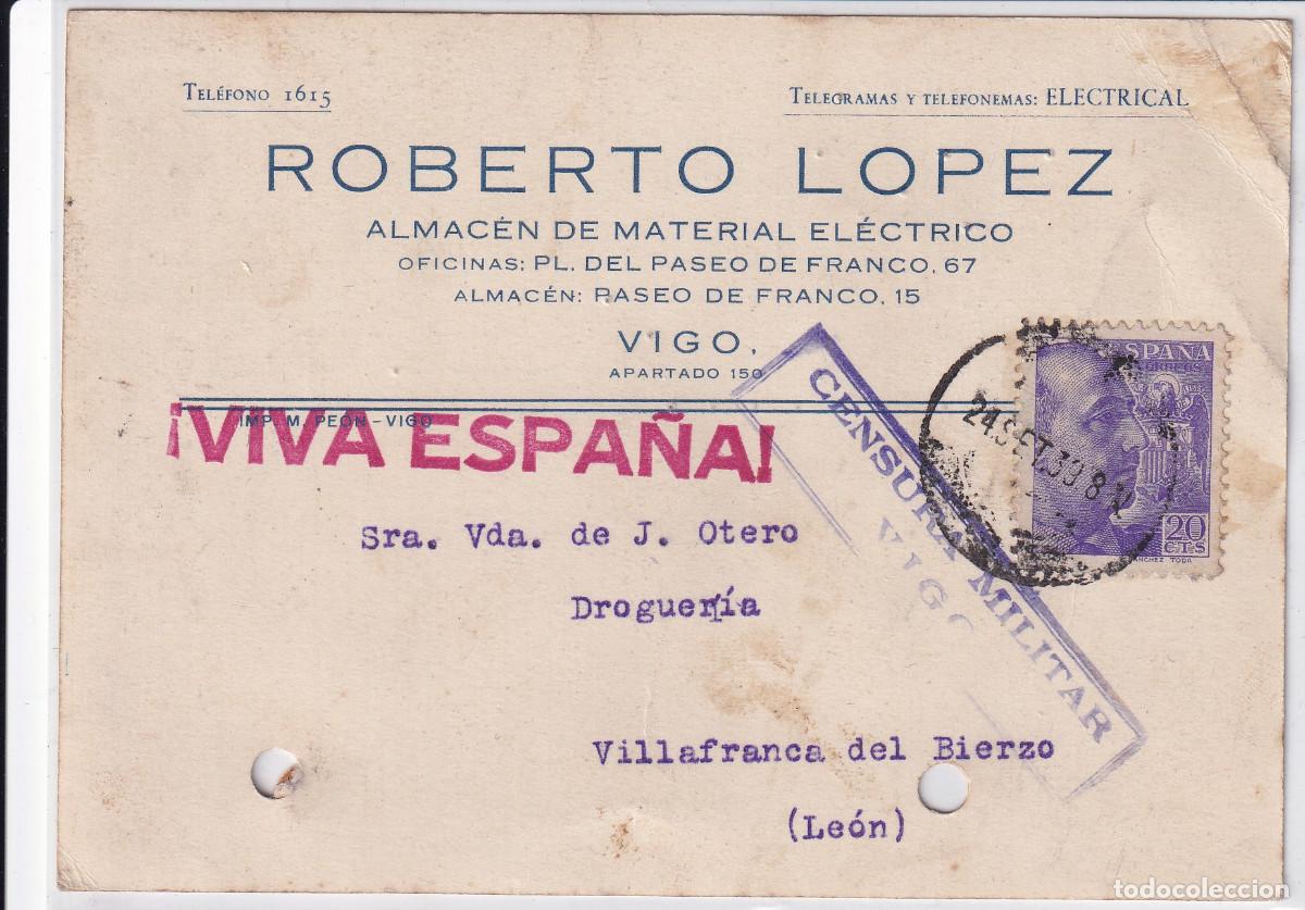 Cartas comerciales: CARTA / DOCUMENTO COMERCIAL DE ROBERTO LOPEZ VIGO - Foto 1